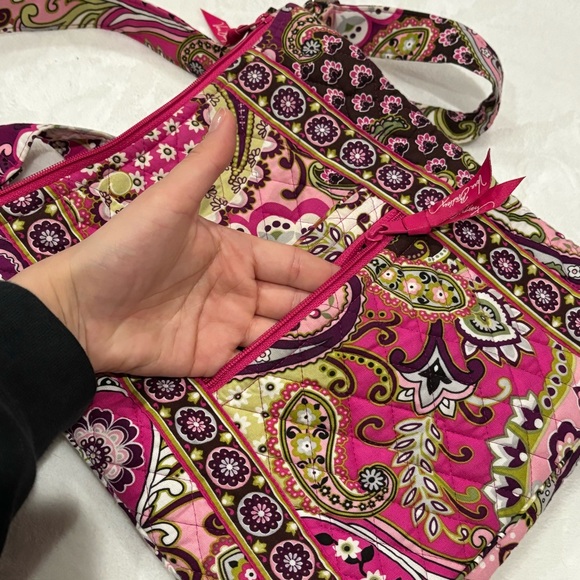 VERA BRADLEY Hipster Crossbody Satchel Bag Pink Very Berry Paisley Pattern - Picture 6 of 12